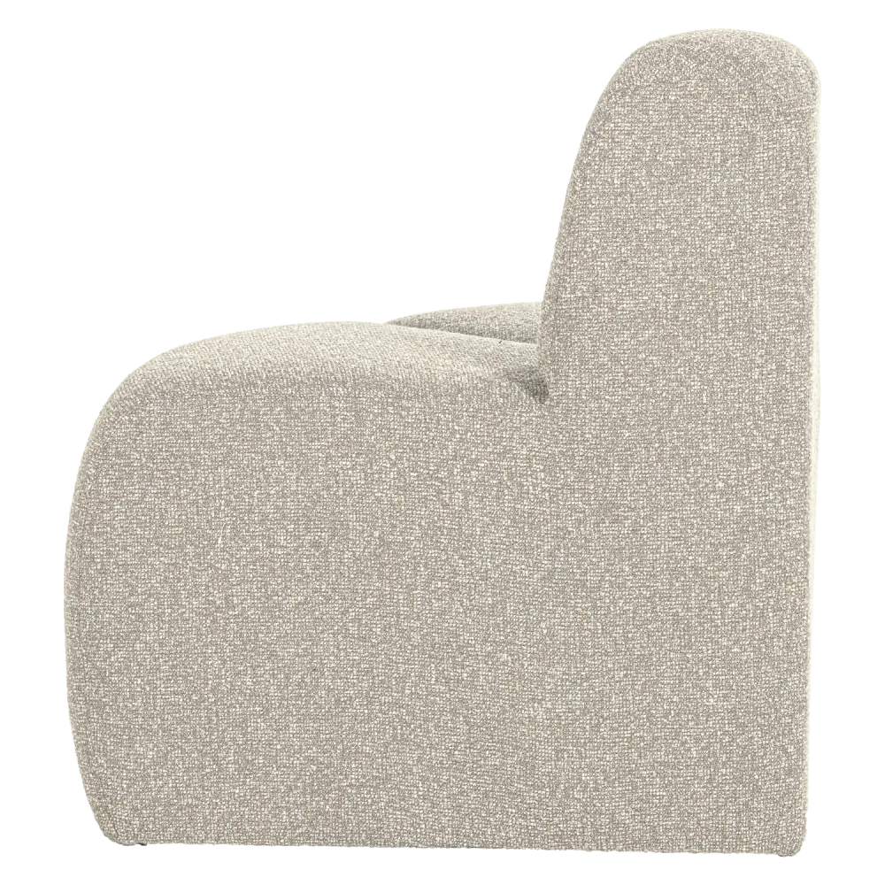Modulární pohovka MOJO BENCH - zaoblený rohový prvek béžový bouclé