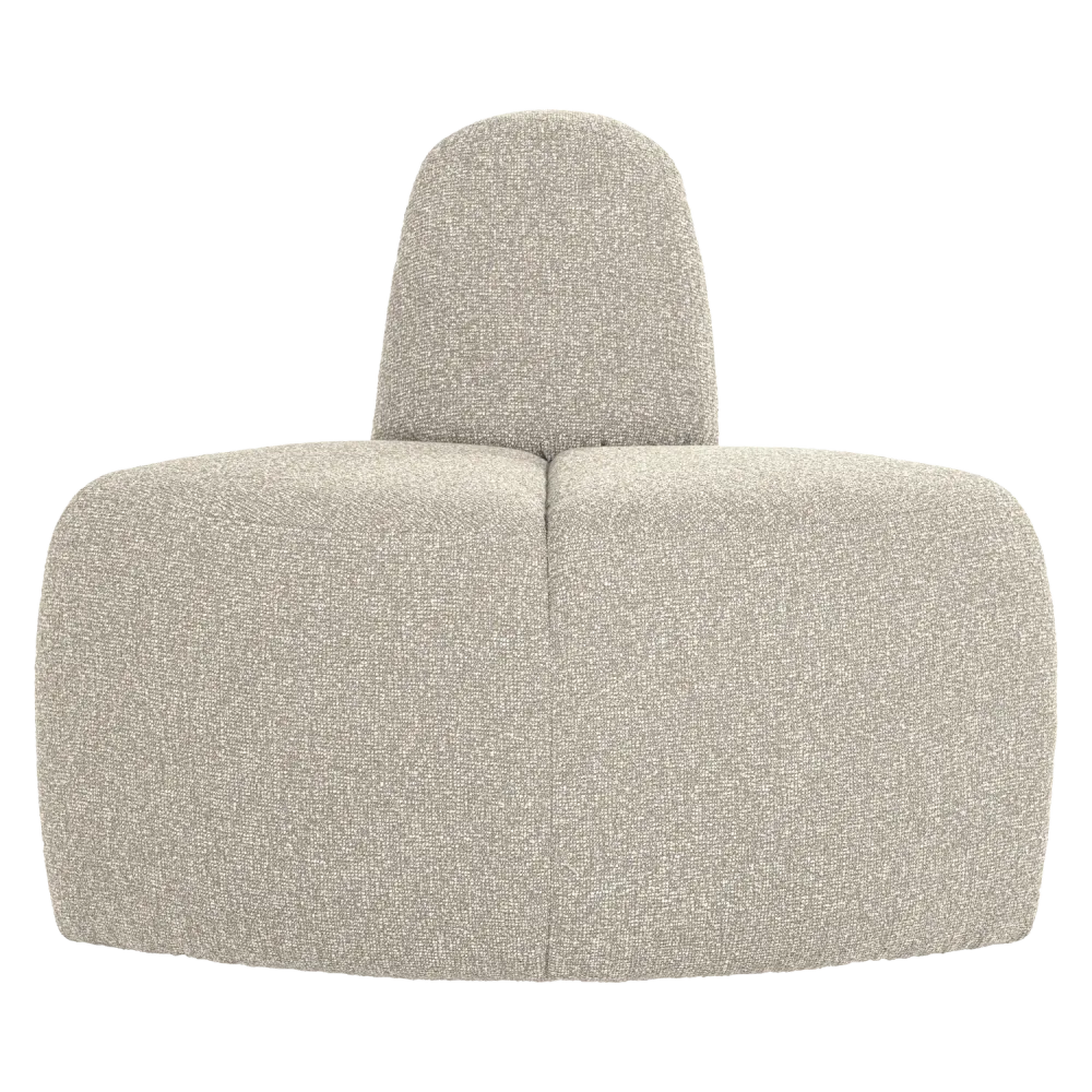 Modulární pohovka MOJO BENCH - zaoblený rohový prvek béžový bouclé