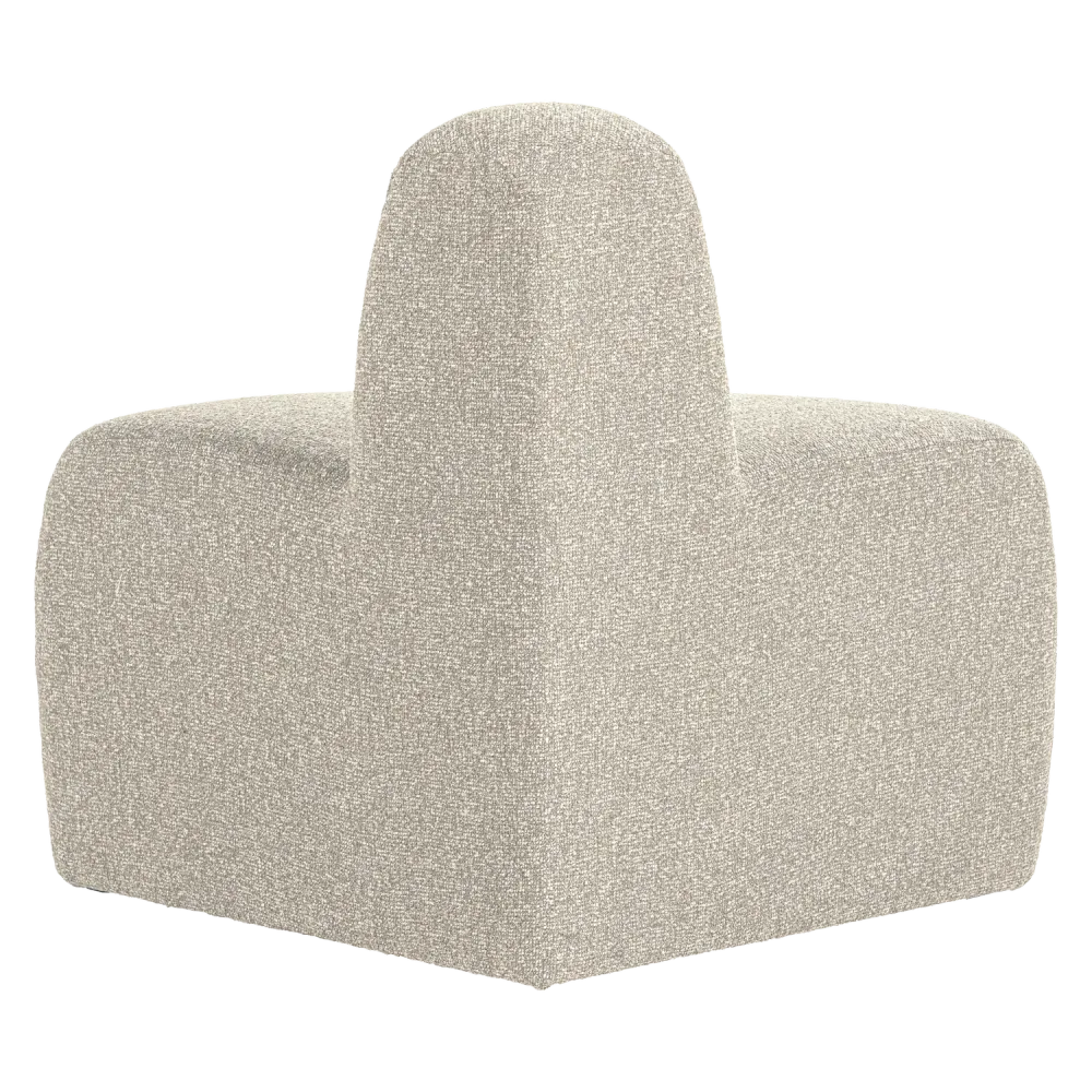 Modulární pohovka MOJO BENCH - zaoblený rohový prvek béžový bouclé