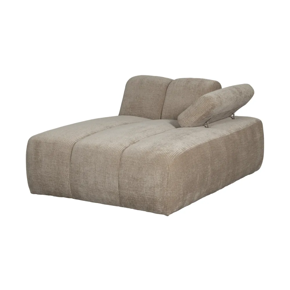 Modulární pohovka MOJO - pravostranný šezlong tmavě pískový kordurovým materiálem