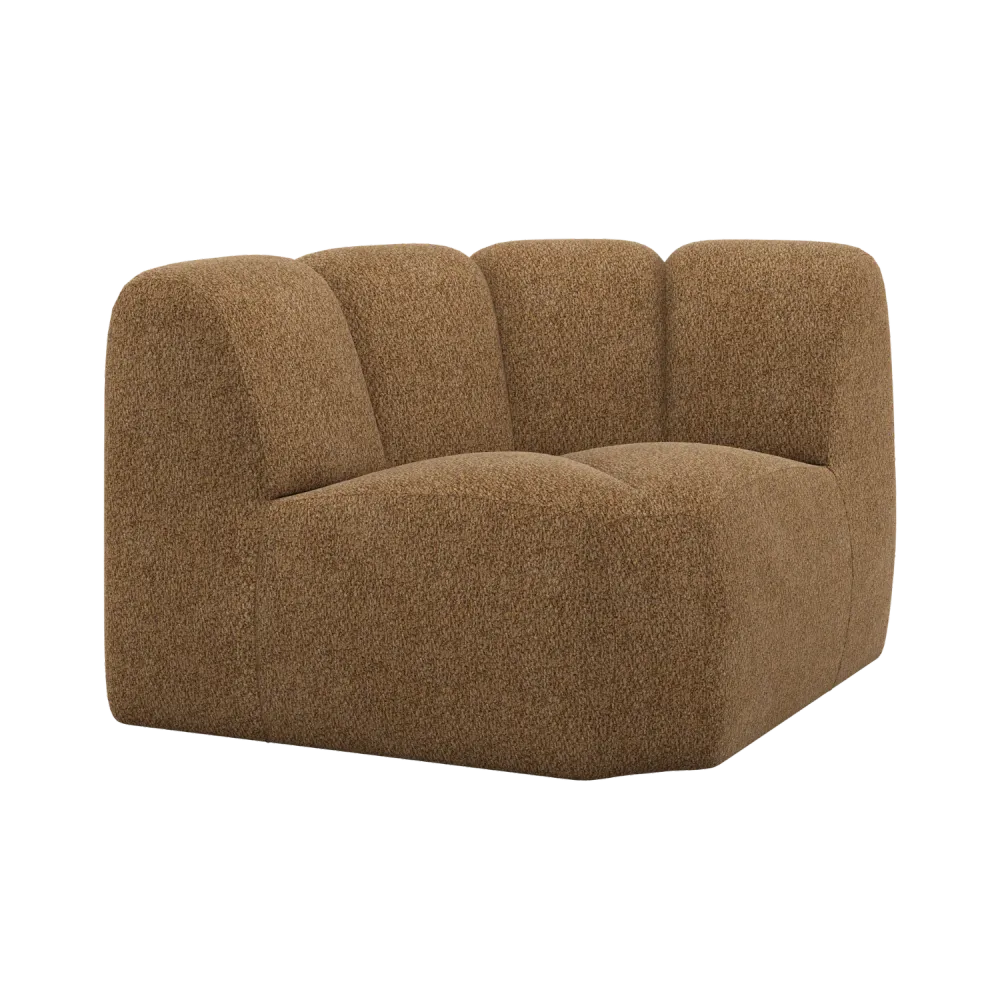 Modulární pohovka MOJO - rohový prvek medový beránek