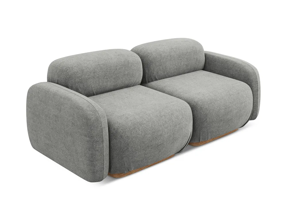 Modulární pohovka pro 3 osoby AILANI šedý boucle
