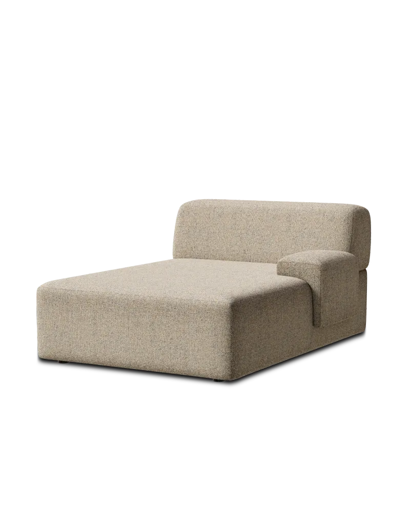 Modulární pohovka UMI - pravostranný chaise longue béžový