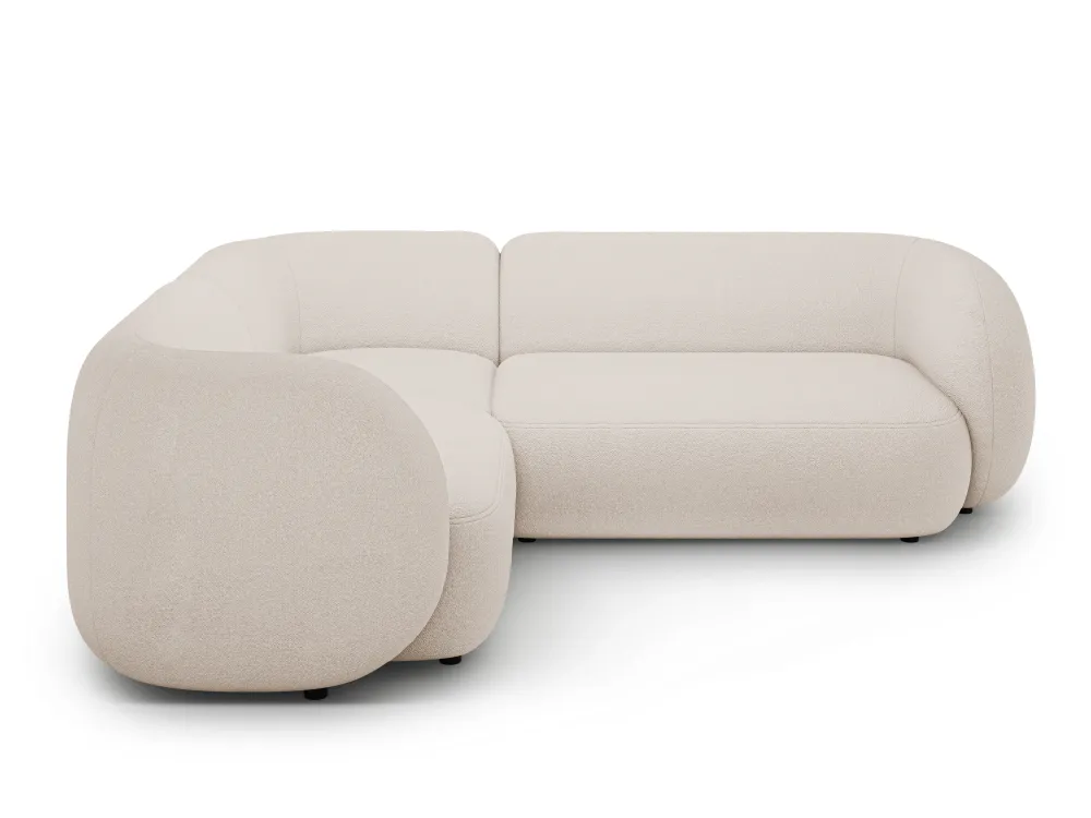 Narožník levostranný pro 4 osoby KATE béžový boucle