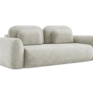 Pohovka 3-místná s funkcí spaní LOHI perlový šenil