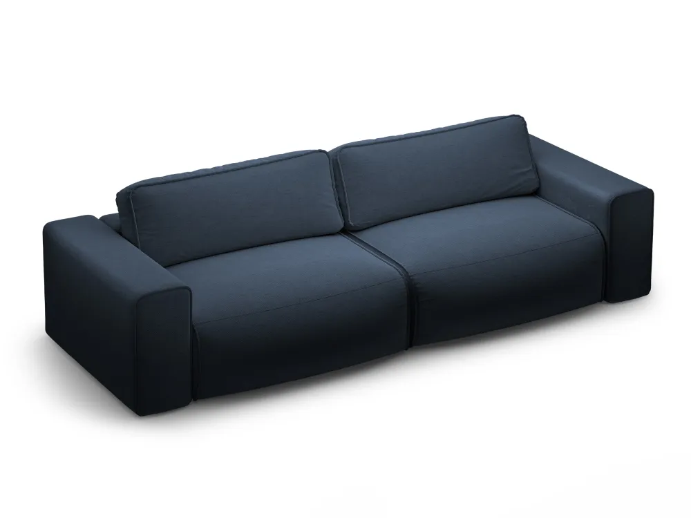 Pohovka 3-místná s funkcí spaní VICTOR královská modř s chenillem