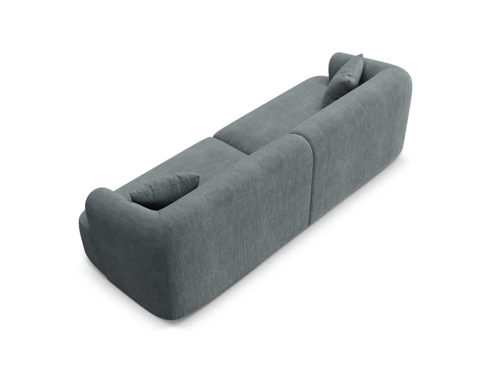 Pohovka pro 4 osoby CAMPI šedý kordurovým materiálem