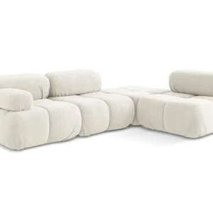 Pravostranný modulární roh LOKUA bílý šenil