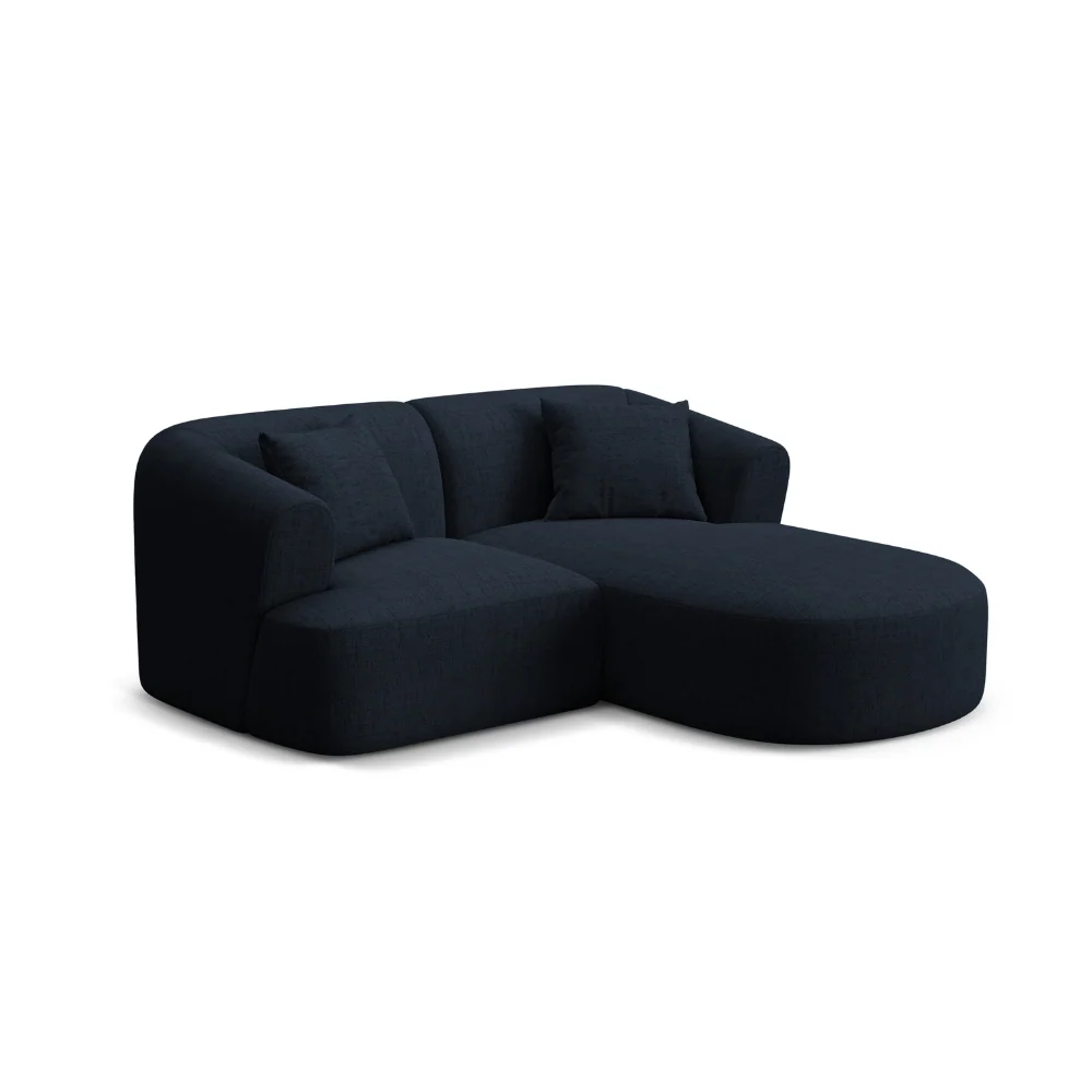 Pravostranný rohový 3-místný CAMPI modrý šenil