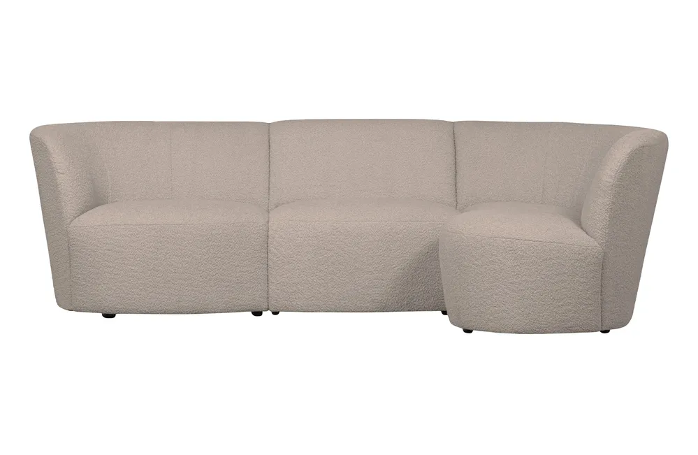 Pravostranný rohový gauč COCO pískový boucle
