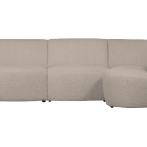 Pravostranný rohový gauč COCO pískový boucle