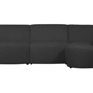 Pravostranný rohový gauč COCO tmavě šedý boucle