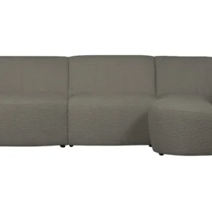 Pravostranný rohový gauč COCO zelený boucle