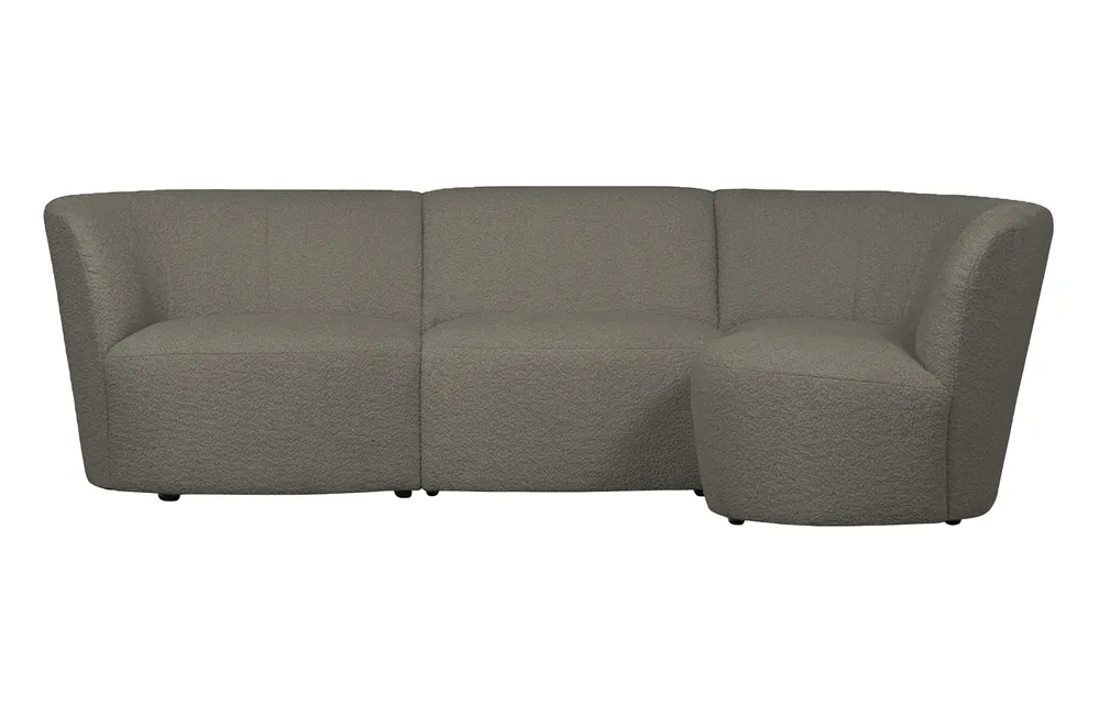Pravostranný rohový gauč COCO zelený boucle