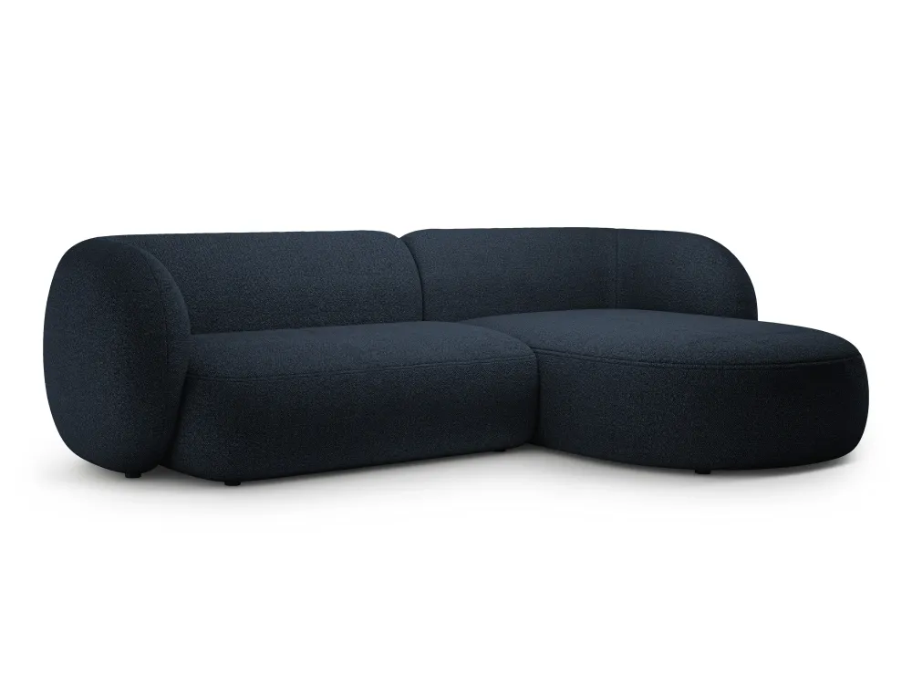 Pravostranný rohový gauč pro 3 osoby KATE granátový boucle