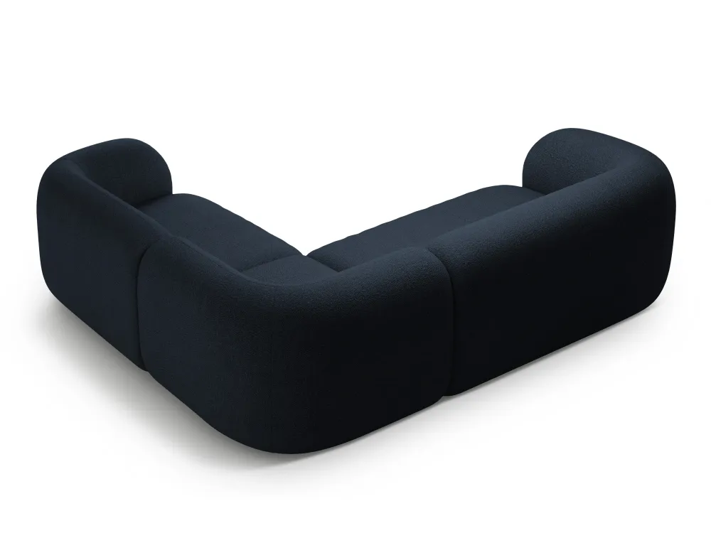 Pravostranný rohový gauč pro 4 osoby KATE granátový boucle
