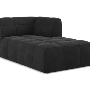 Pravostranný sametový lehátko ALOHA černé