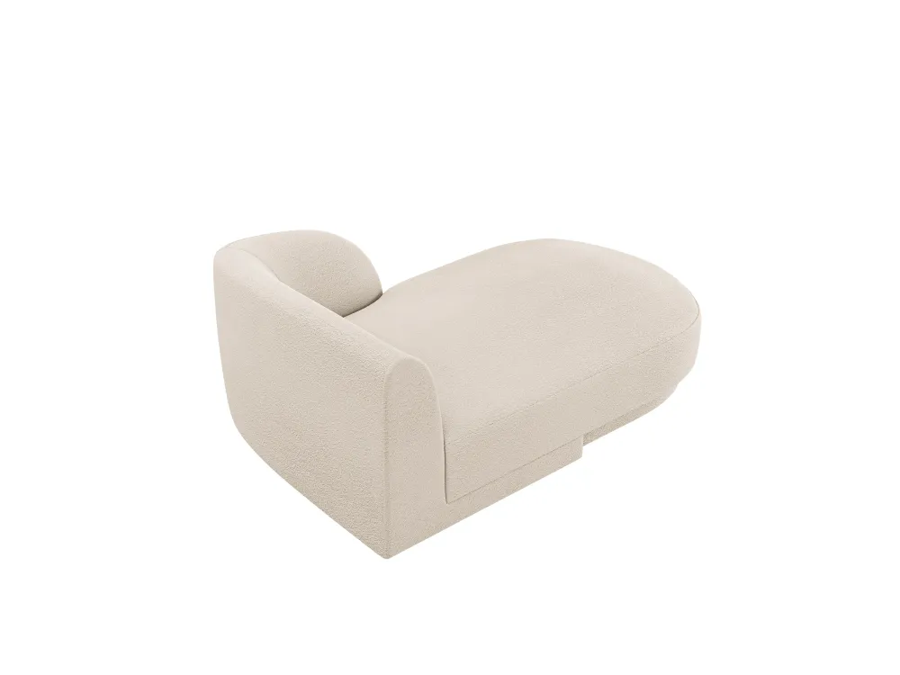 Pravostranný szezlong MILEY béžový boucle