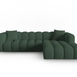 Rohová sedací souprava pro 4 osoby pravostranná ASTRO mořská zelená šenil
