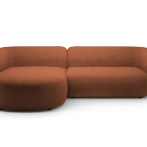 Rohová sedačka levostranná 3-místná KATE terracotta boucle