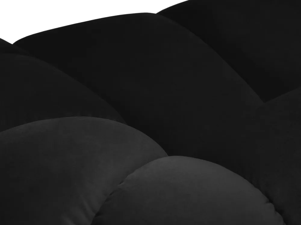 Sametový rohový gauč pro 4 osoby levý DIANA černý
