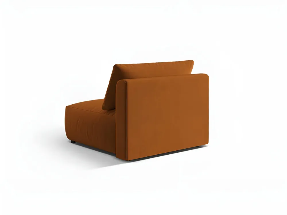 Sofá modulární sametová CHRIS - široký středový prvek terracotta