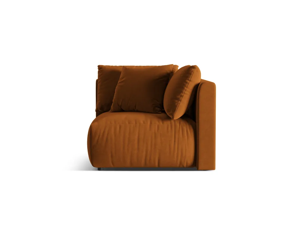 Sofá modulární sametová CHRIS - rohový prvek terracotta