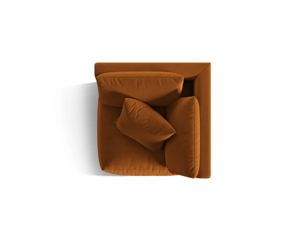 Sofá modulární sametová CHRIS - rohový prvek terracotta