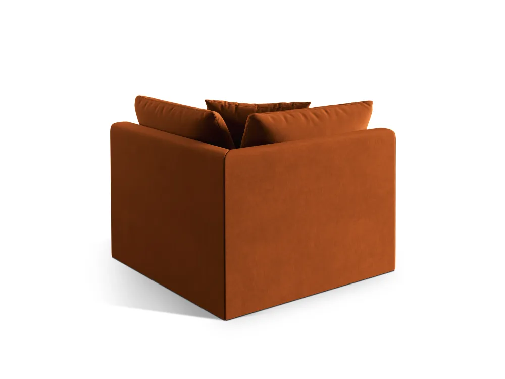 Sofá modulární sametová CHRIS - rohový prvek terracotta