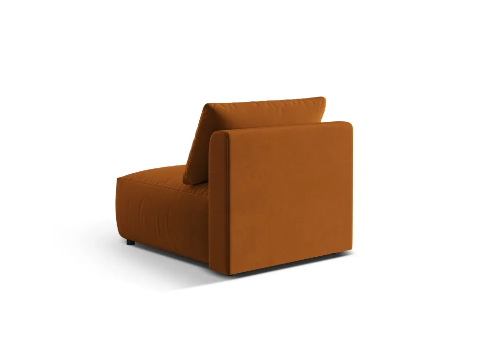 Sofá modulární sametová CHRIS - středový prvek terracotta