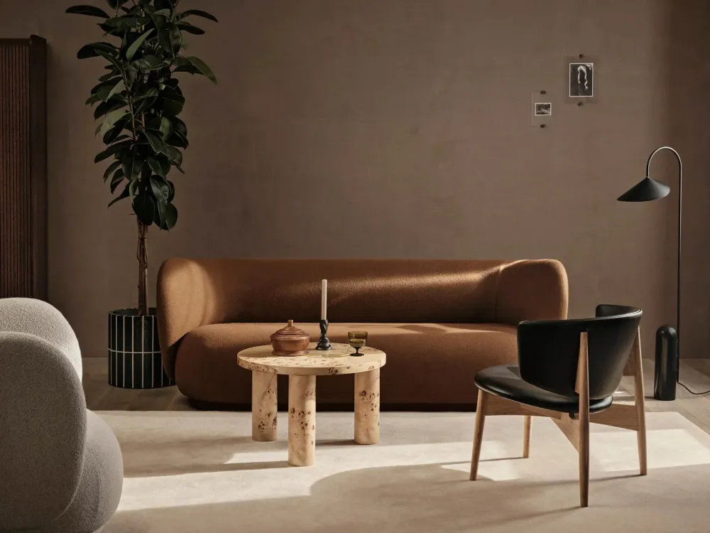 Sofa 2-osobová RICO kávový bouclé