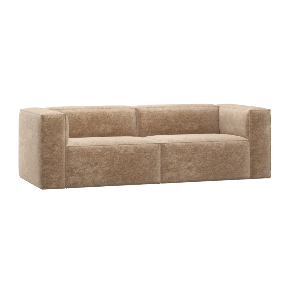 Sofa 3,5-osobová BEAN bledě růžový šenil