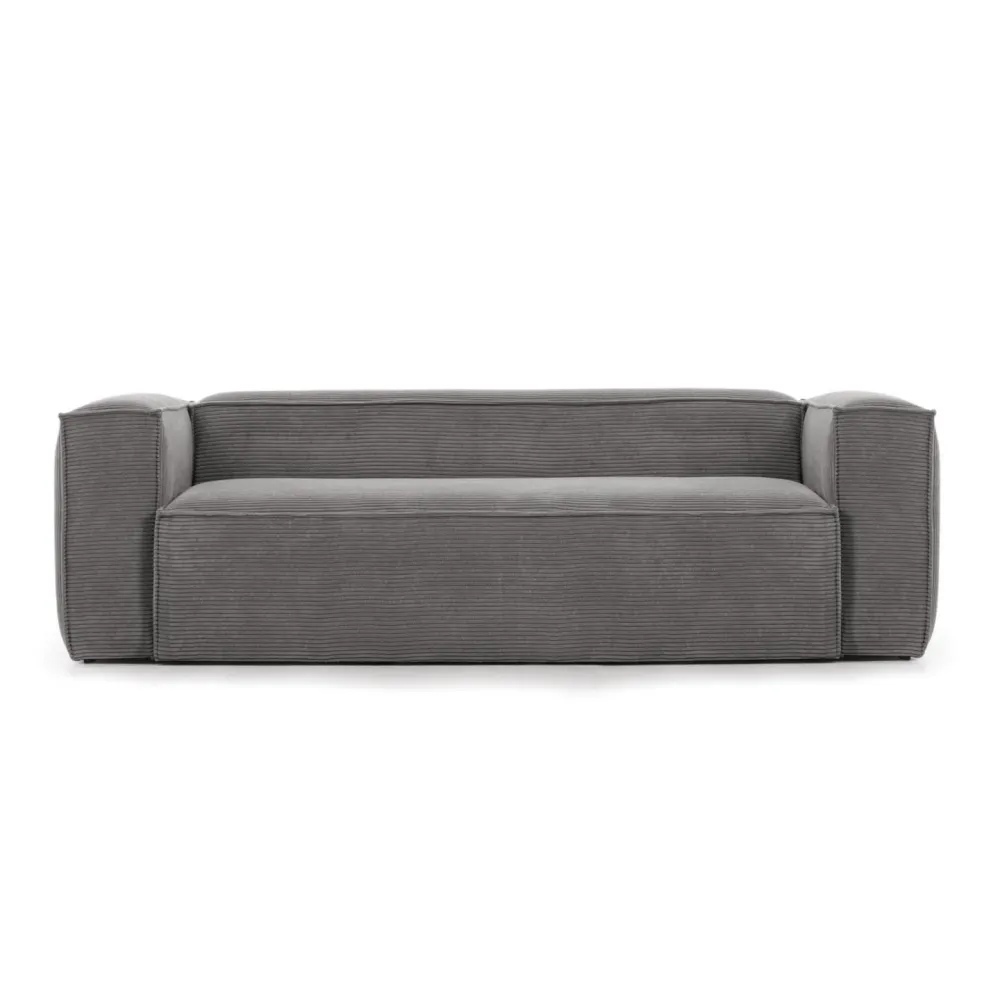Sofa 3-osobová BLOK šedý štruks