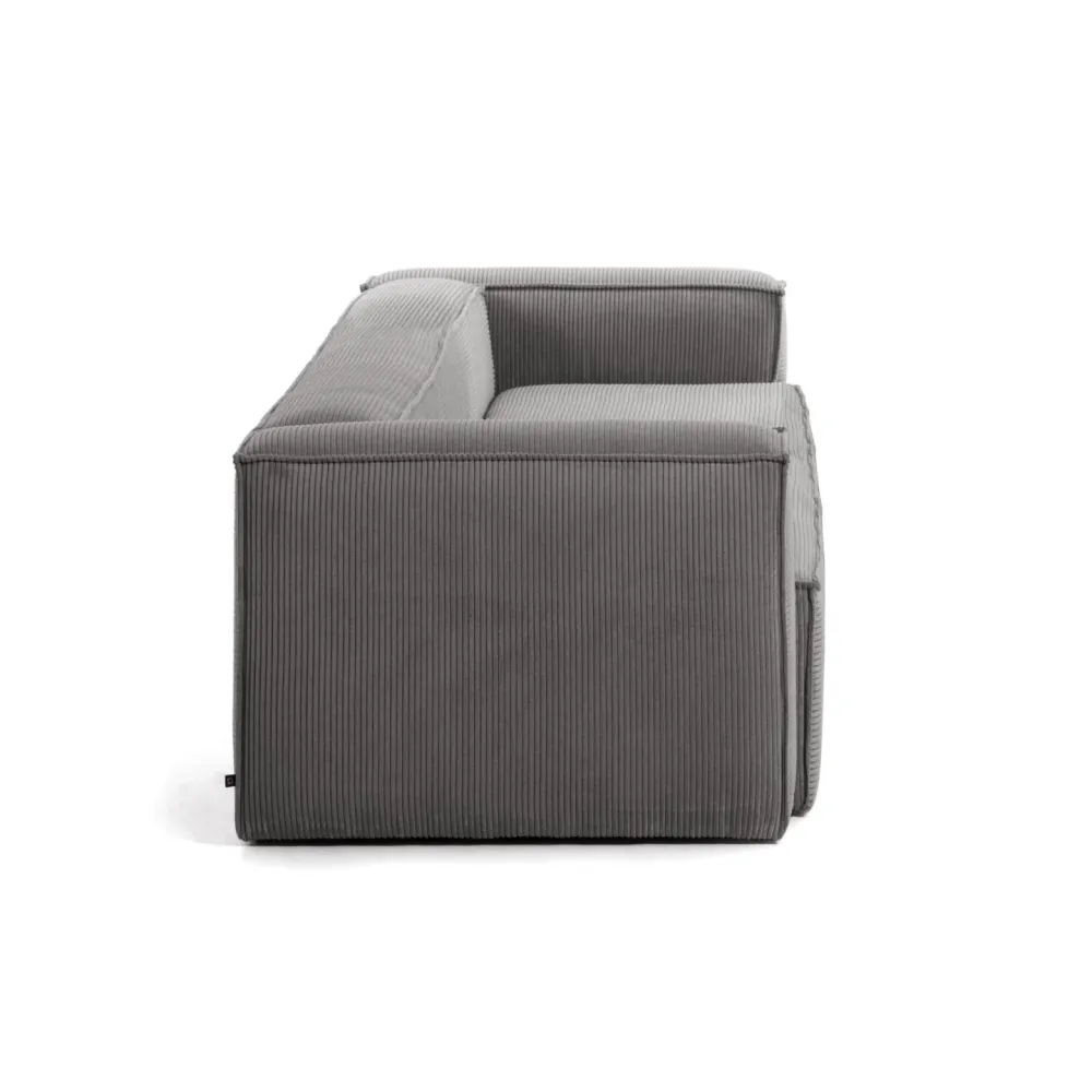 Sofa 3-osobová BLOK šedý štruks