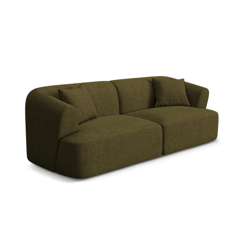 Sofa 3-osobová CAMPI zelený šenil