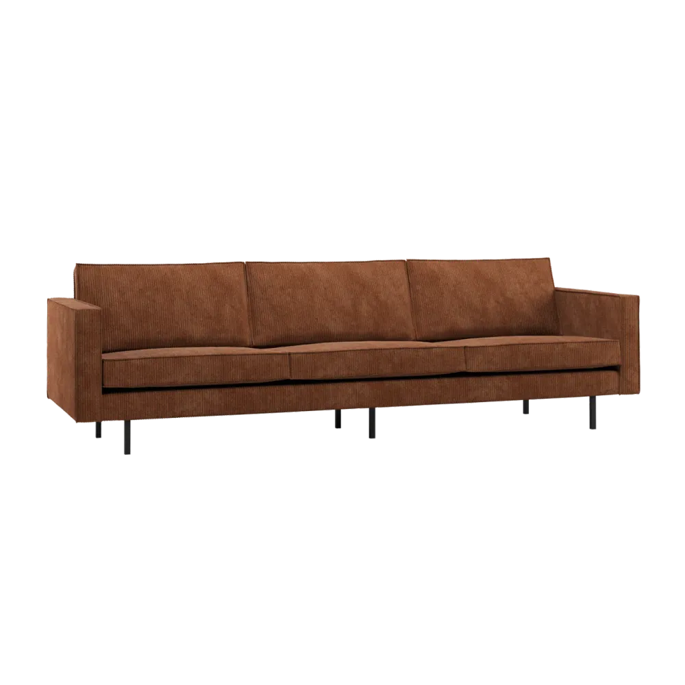 Sofa 3-osobová RODEO rdzavě hnědý štruks