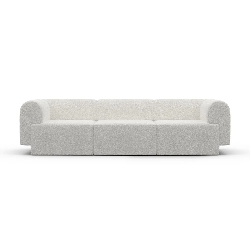 Sofa 3-osobová TORI bílý bouclé