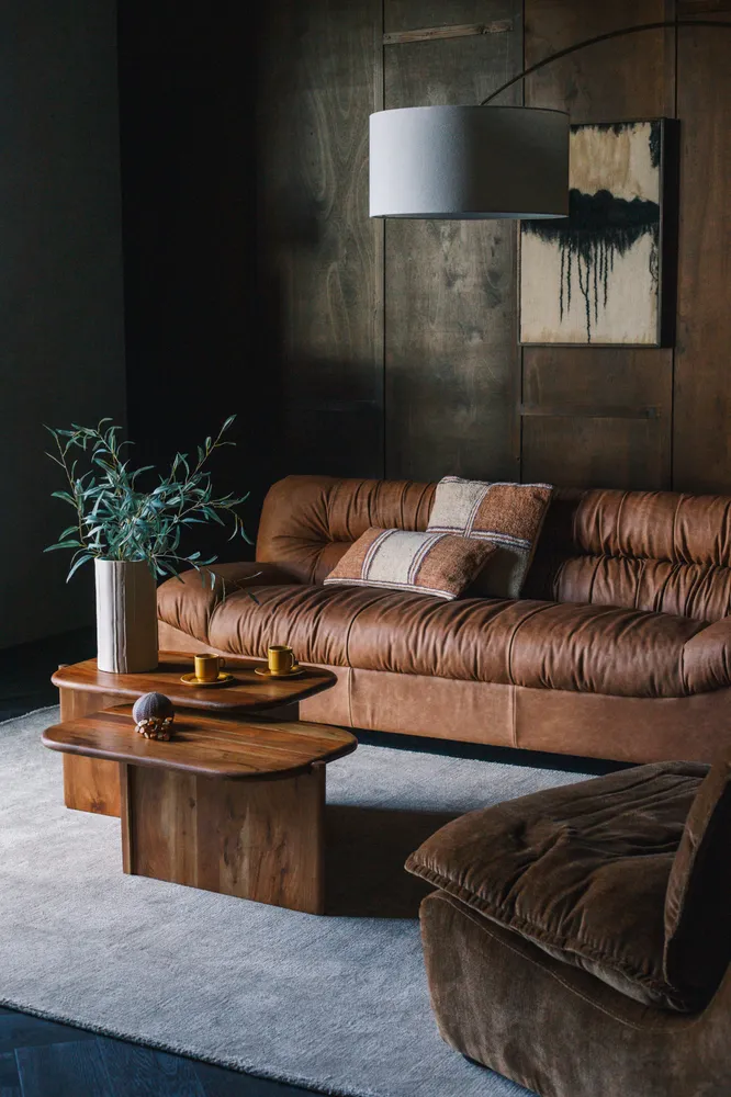 Sofa DOUGLAS z koňakové kůže
