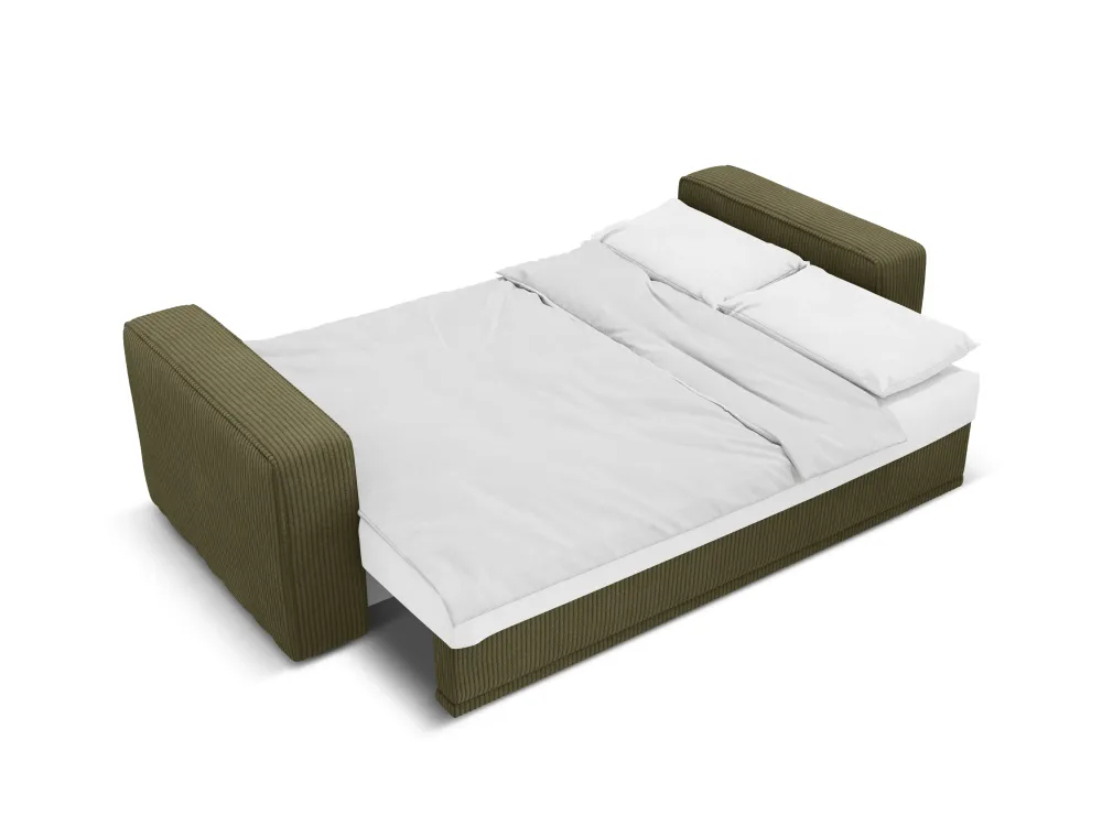 Sofa s funkcí spaní RIBES zelený štruks