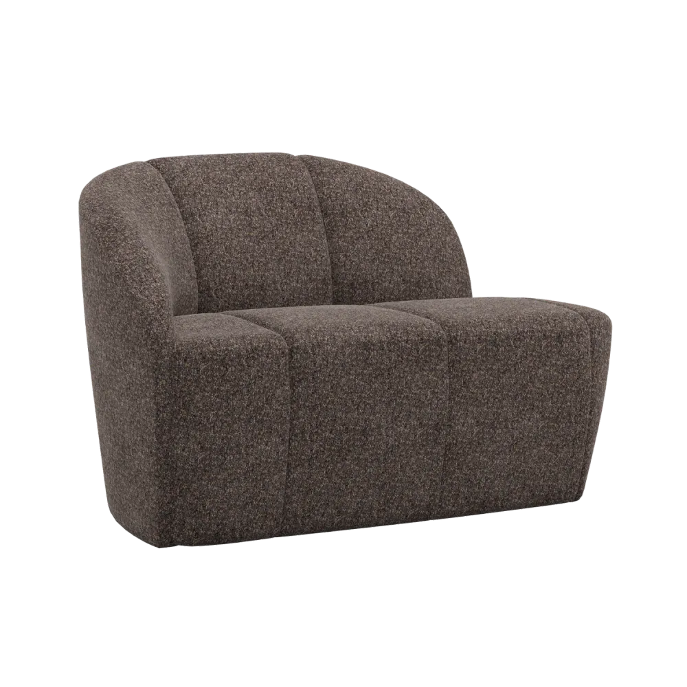 Sofa levostranná 2-osobová MOJO hnědý beránek