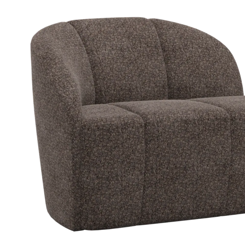 Sofa levostranná 2-osobová MOJO hnědý beránek