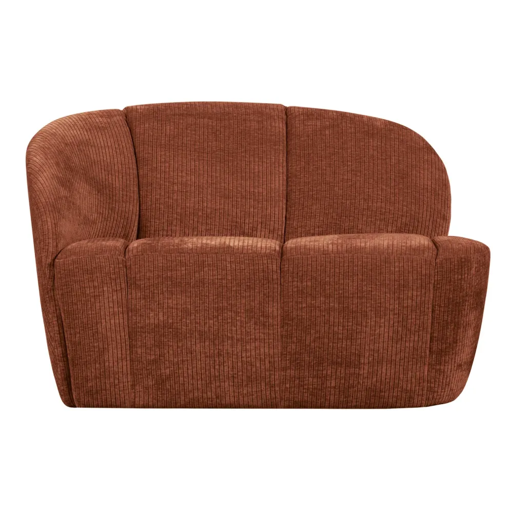 Sofa levostranná 2-osobová MOJO rezavě hnědý samet