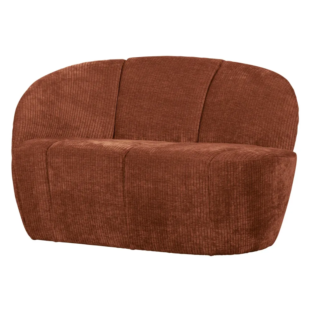 Sofa levostranná 2-osobová MOJO rezavě hnědý samet