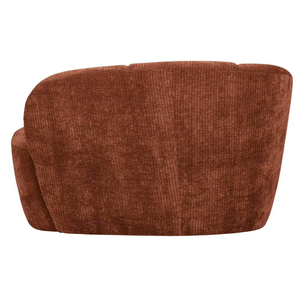 Sofa levostranná 2-osobová MOJO rezavě hnědý samet