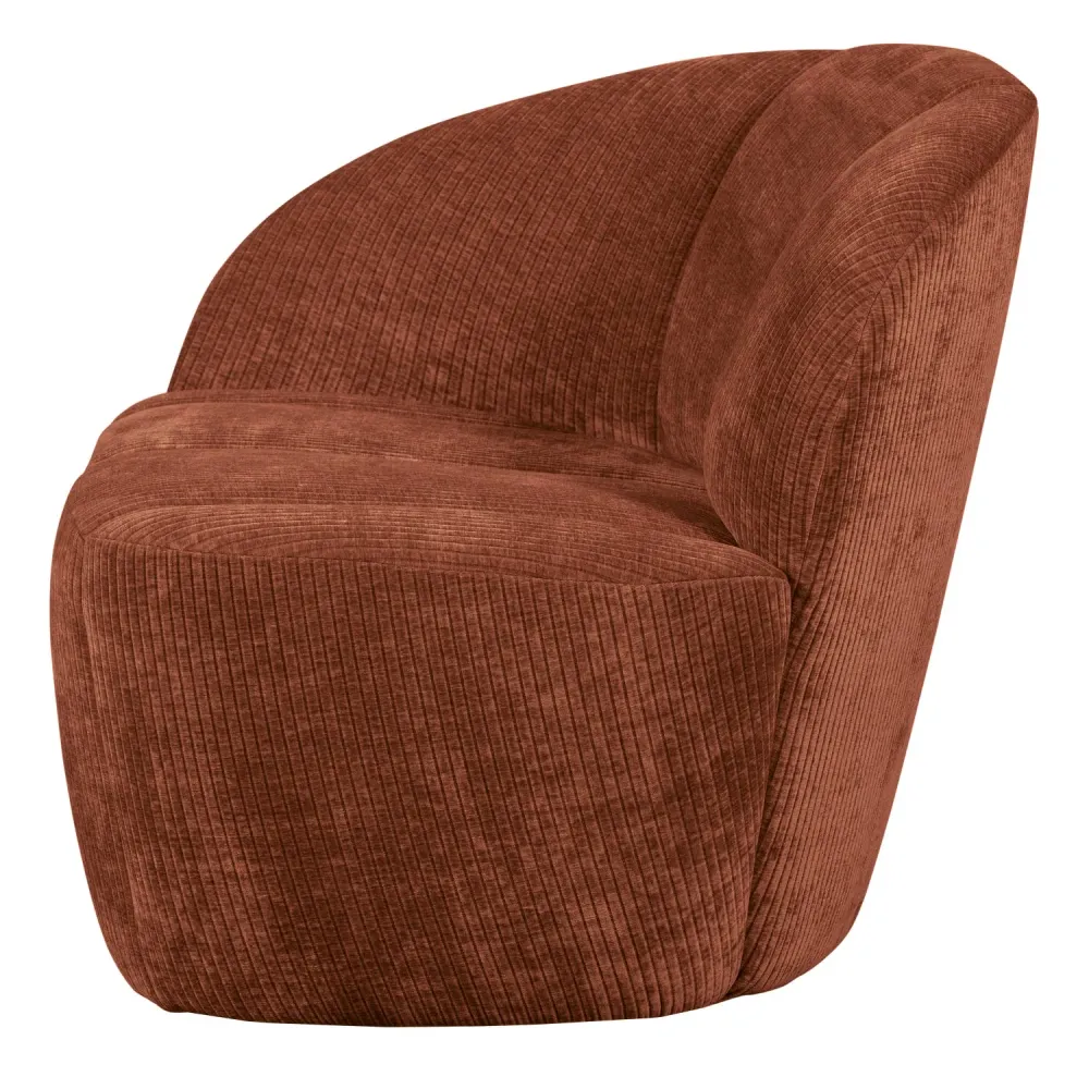 Sofa levostranná 2-osobová MOJO rezavě hnědý samet