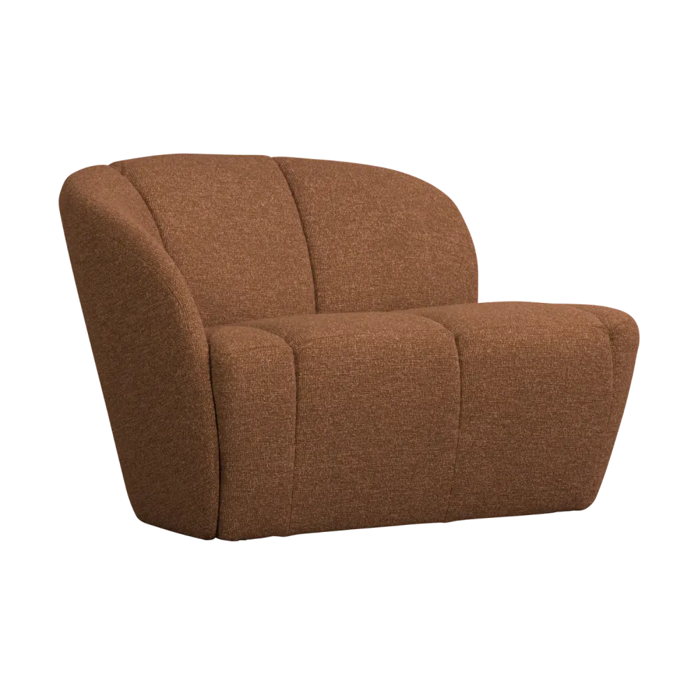 Sofa levostranná 2-osobová MOJO rezavě hnědý melange boucle