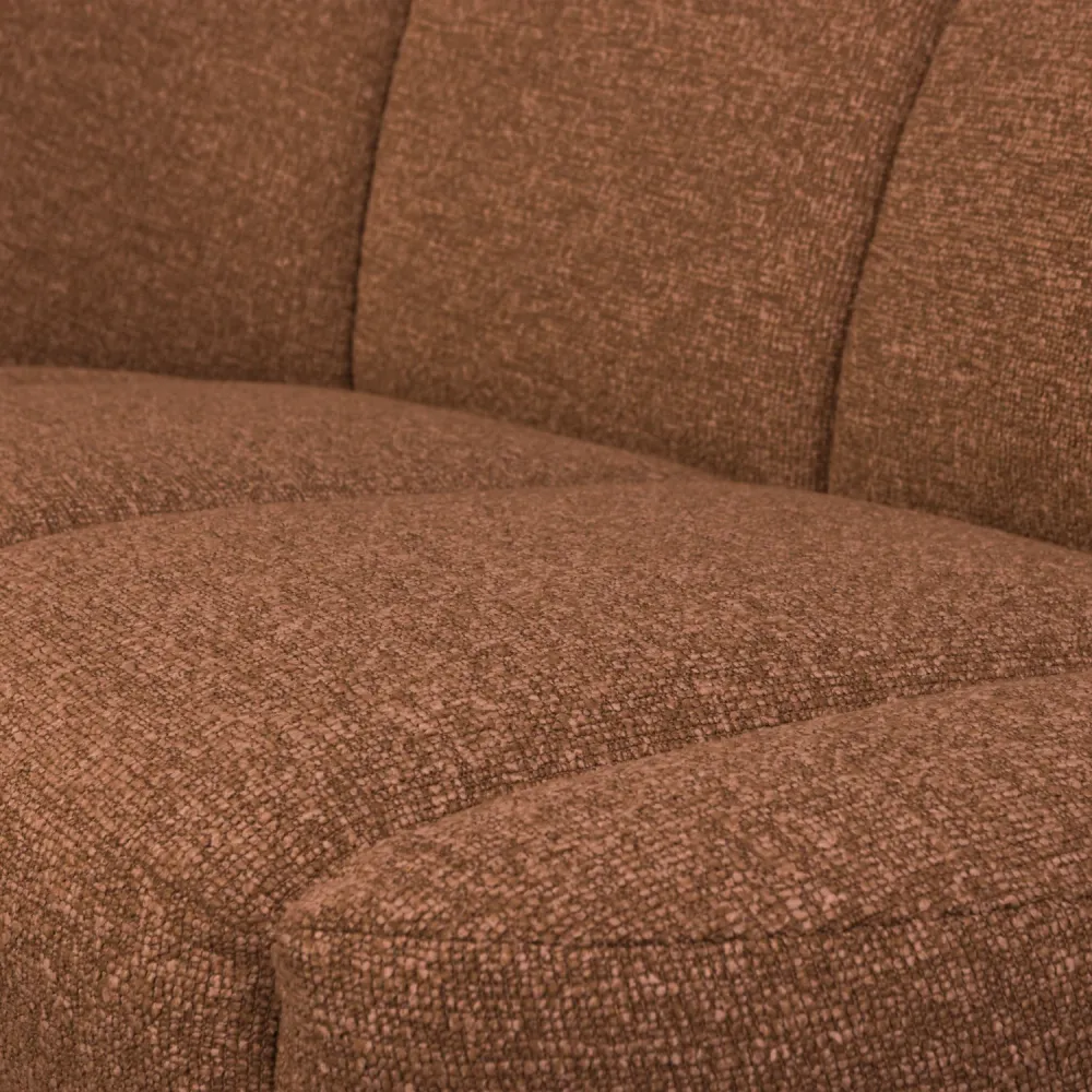Sofa levostranná 2-osobová MOJO rezavě hnědý melange boucle
