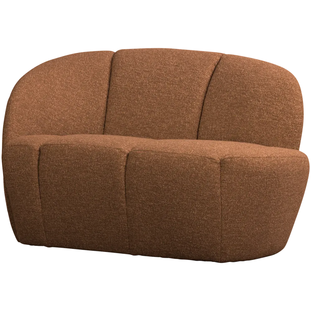 Sofa levostranná 2-osobová MOJO rezavě hnědý melange boucle