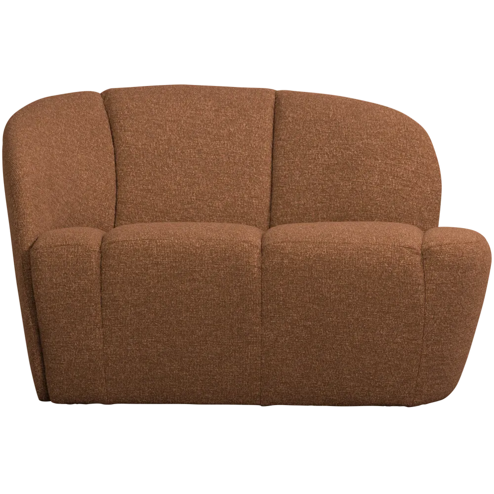 Sofa levostranná 2-osobová MOJO rezavě hnědý melange boucle
