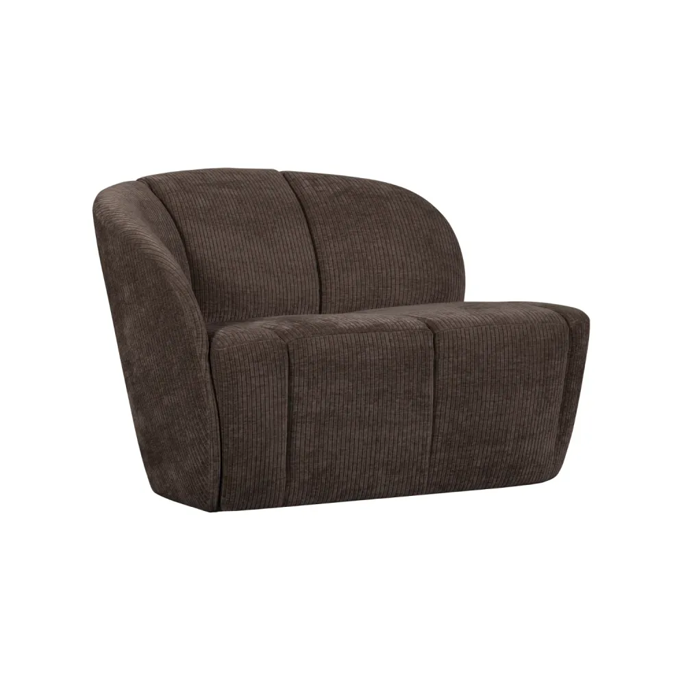 Sofa levostranná 2-osobová MOJO tmavě hnědý kordurovým